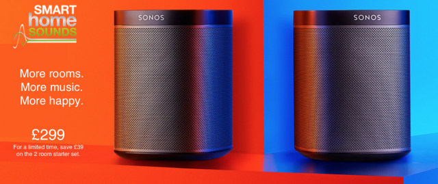 2 Rooms Of Sonos For £299