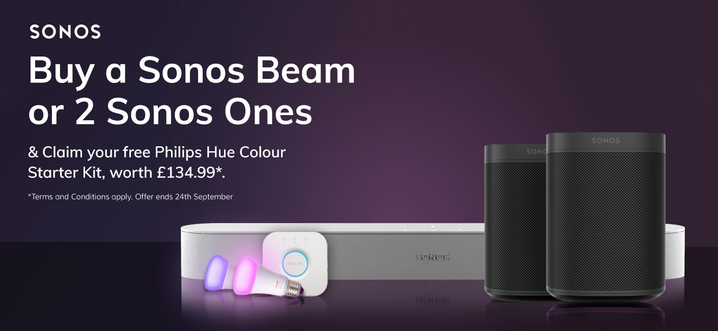 Claim £135 worth of Philips Hue Smart Lighting with Sonos
