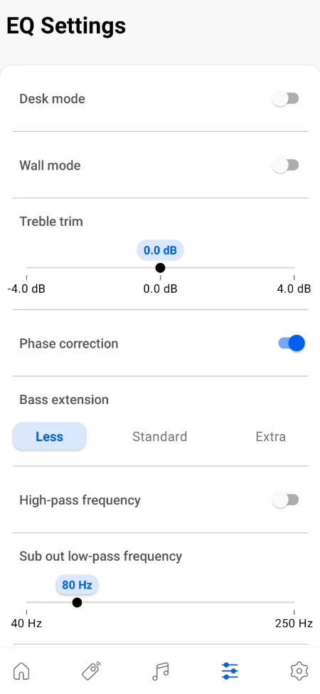 KEF EQ Settings App