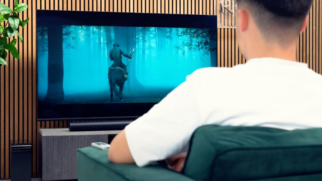 Man watching Bravia 9